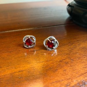David Yurman Infinity Garnet Earrings